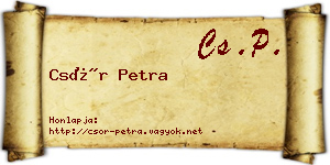 Csór Petra névjegykártya
