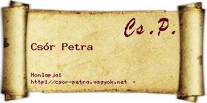 Csór Petra névjegykártya